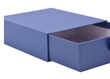 紙箱の貯蔵の引出しのギフト用の箱のアート ペーパーのマットの青い折り畳み式のラミネーション